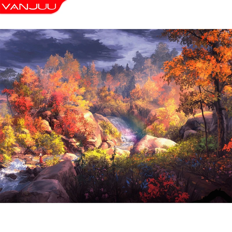 

Diamond Embroidery Landscape Cross Stitch Mosaic Tree 5D DIY Full Diamond Diamond Painting Kit Handicraft Home Decor Gift