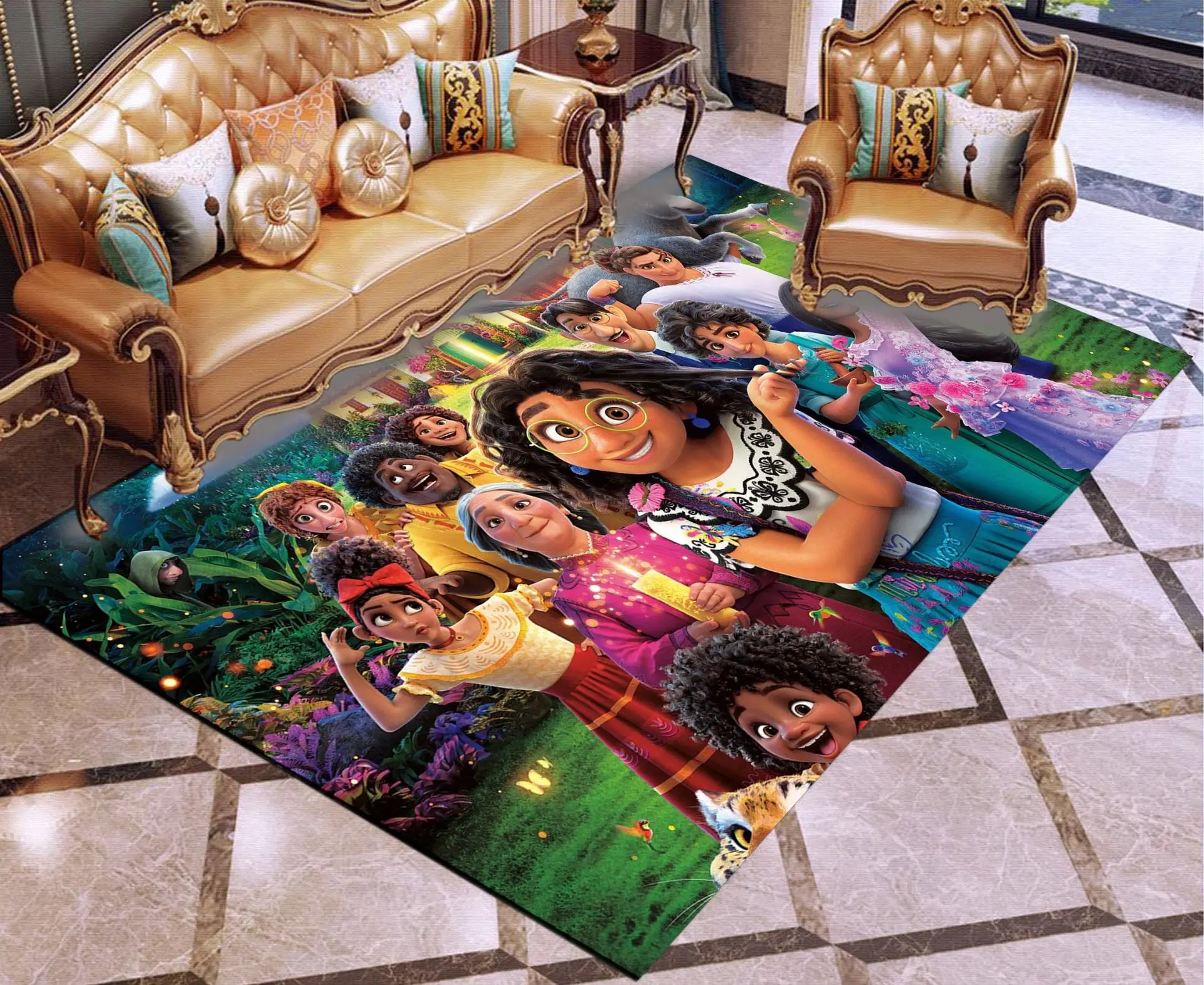 

Disney Encanto Home Decor Carpet 3D Digitally Printed Living Room Bedroom rug Children's Game Play Mats Crawl Non-slip Floor Mat
