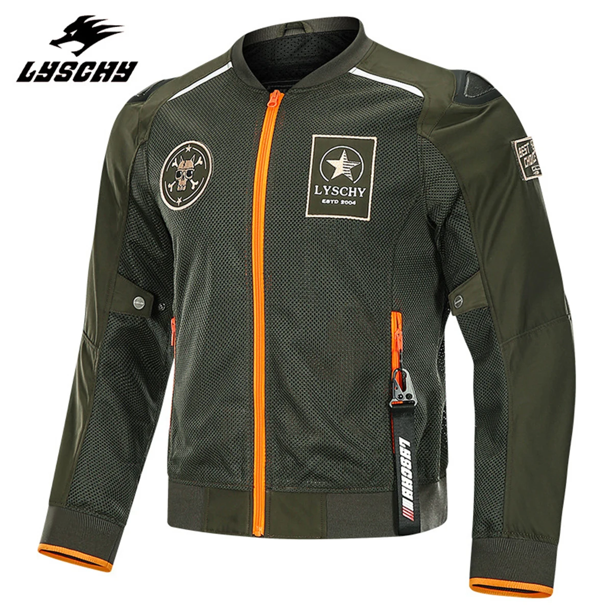 

Мотоциклетная куртка LYSCHY, защитное снаряжение, светоотражающая дышащая мужская одежда для мотокросса с CE, 7 защитных очков