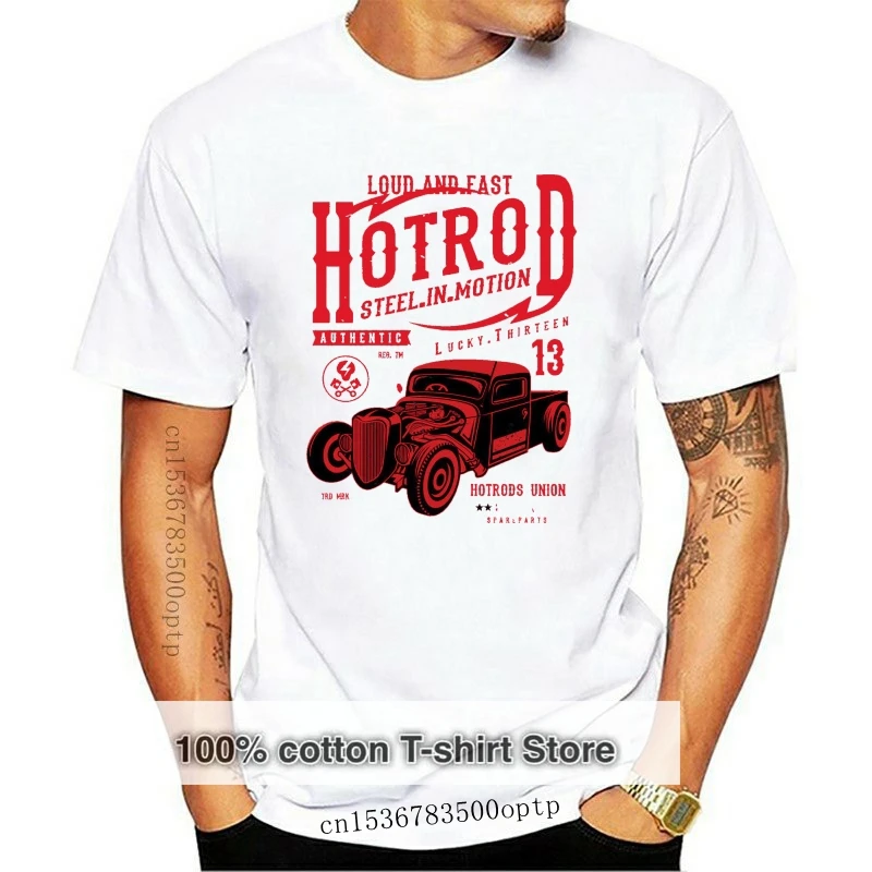 

Мужская футболка со стальным в движении, с принтом американских машинок