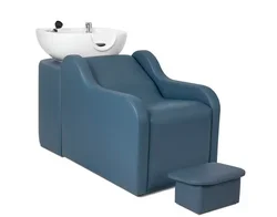 Зеленый стул для шампуня салона с подставкой ног керамический шампунь стулья