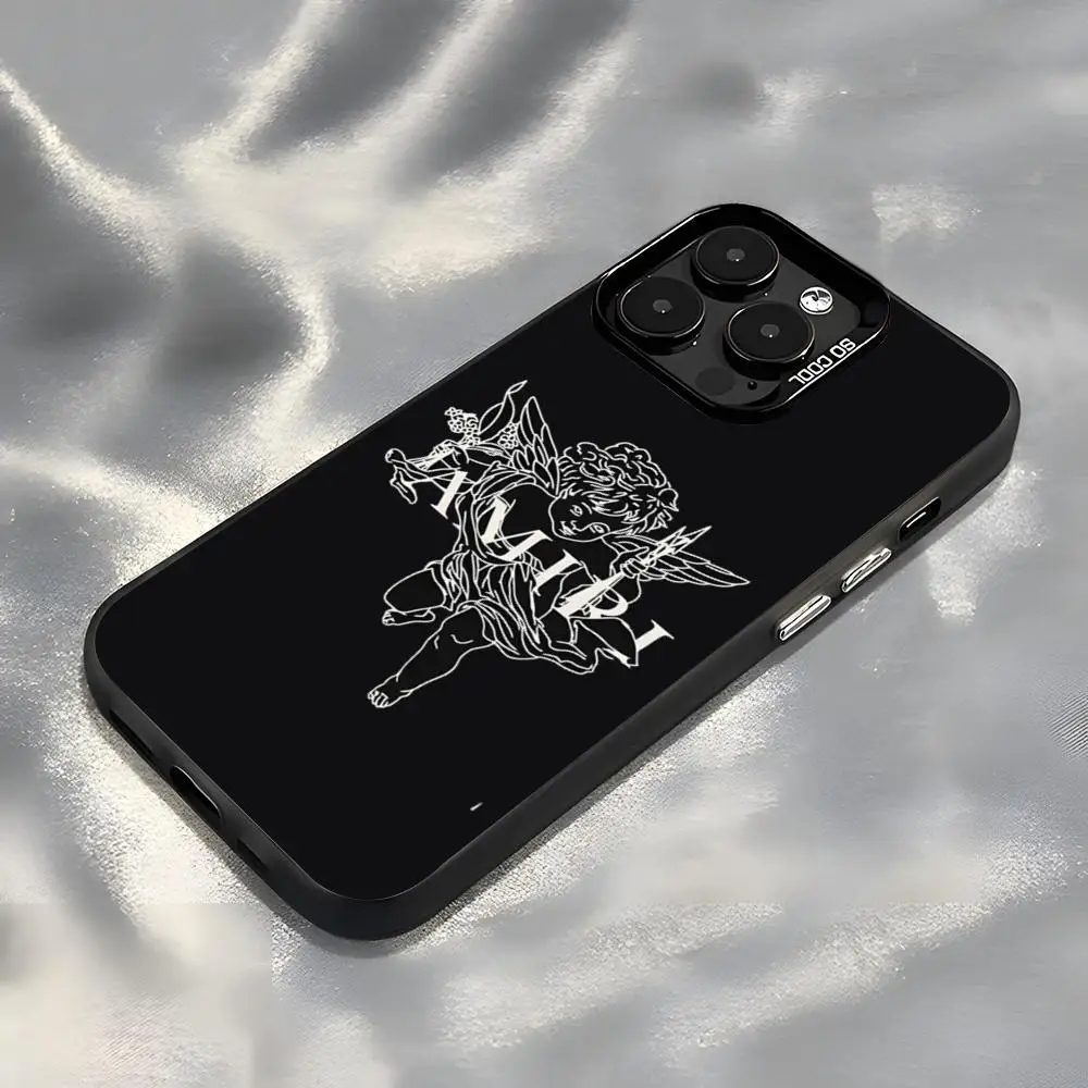 Модный чехол A-Amiri для iPhone 17 Air, 16, 15, 14 Plus, 13, 12, 11 Pro, 7, 8, XS Max, XR, серебристый, черный, с бампером (art.: 3920dc22e50bf) - 3920dc22e50bf