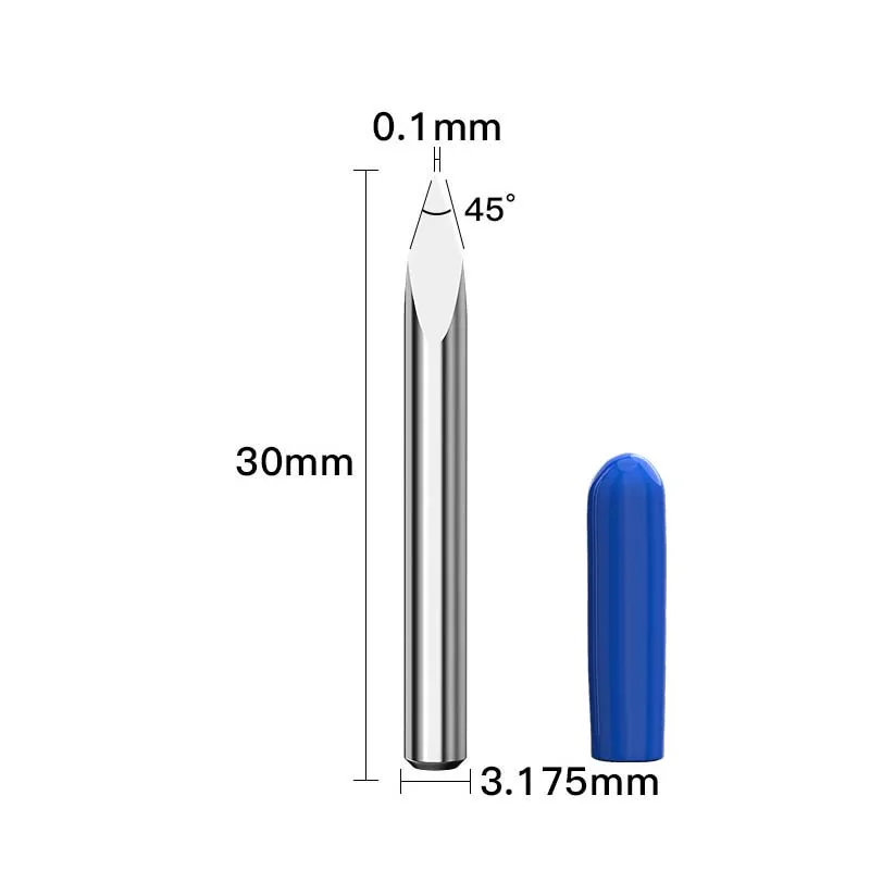 

SYLIFE Карбидные фрезы для гравировки 15-90 градусов 1/8", набор из 10