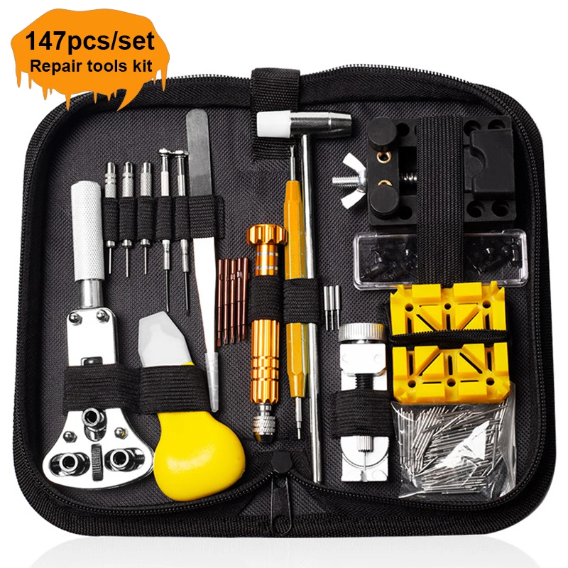 147pcs watch tools kit professional watchmaker tool 63pcs/31pcs/30pcs/16pcs watch repair tools set with opener remover tweezers