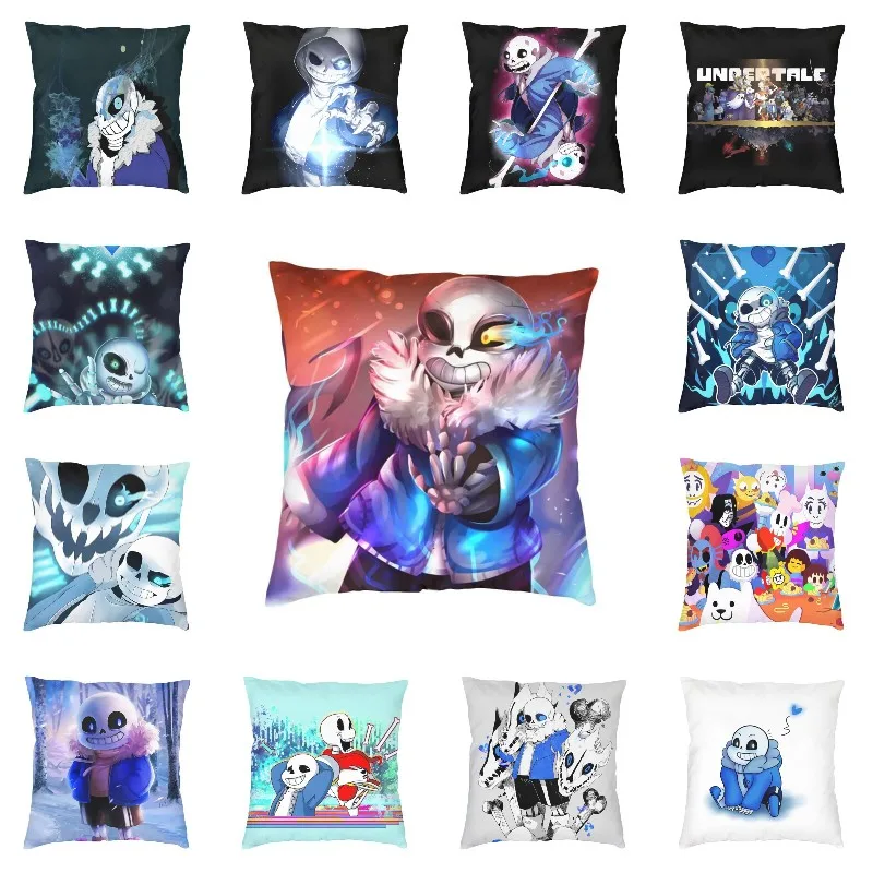 Скандинавский стиль, модная наволочка Undertale Sans, украшение, фото на заказ, диагональ 45x45, наволочка для дивана