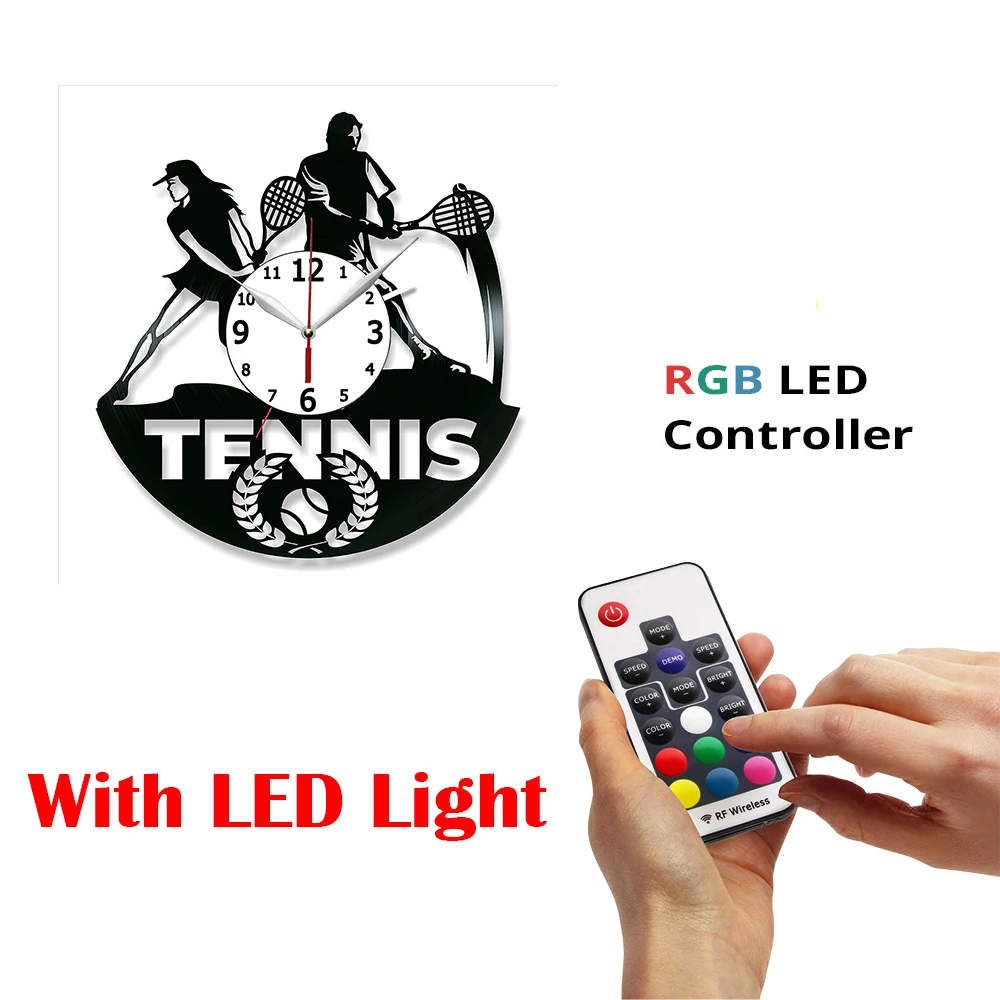 

Часы для тенниса с виниловой пластиной 12 дюймов, настенные часы для тенниса, лучший подарок для любителей тенниса, оригинальный настенный домашний декор