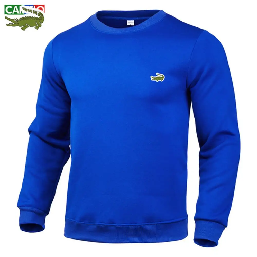 Men's casual embroidery clip o neck autumn and winter coat top sportswear men's coat y2k