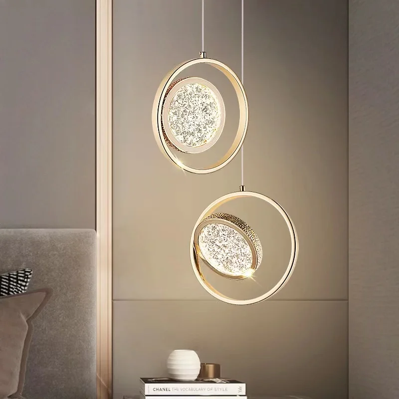 

Новинка 2023, креативные подвесные светильники в скандинавском стиле, Современная хрустальная люстра для гостиной, столовой, спальни, прикроватный домашний декор, подвесной светильник