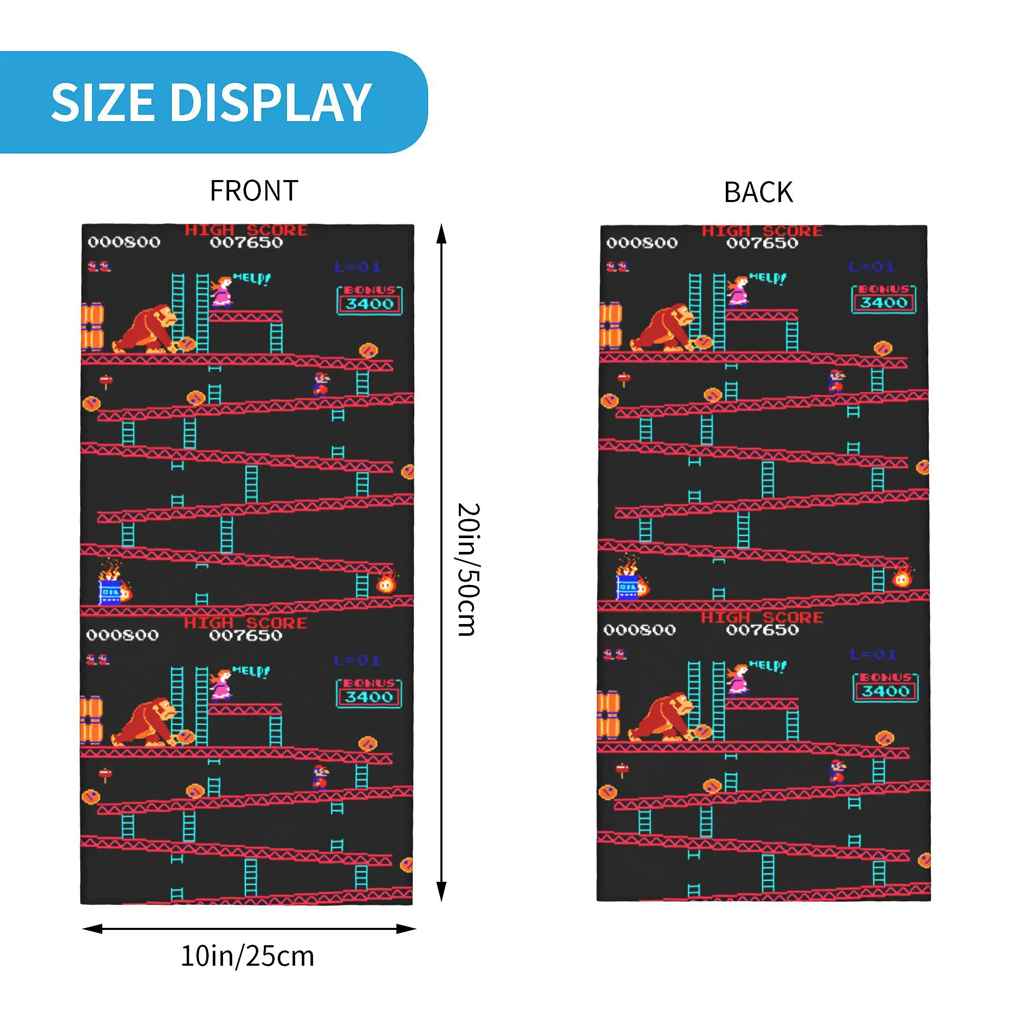 Изготовленная на заказ аркадная игра D-Donkey Kongs зимняя повязка голову теплая для