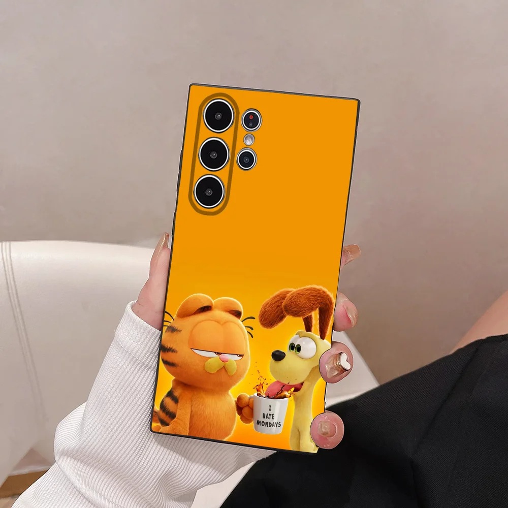 Милый мультяшный G-G-garfieldS Cat телефон для Samsung Galaxy S25 S24 S22 S23 Ultra S21 S20 Plus 5G матовый