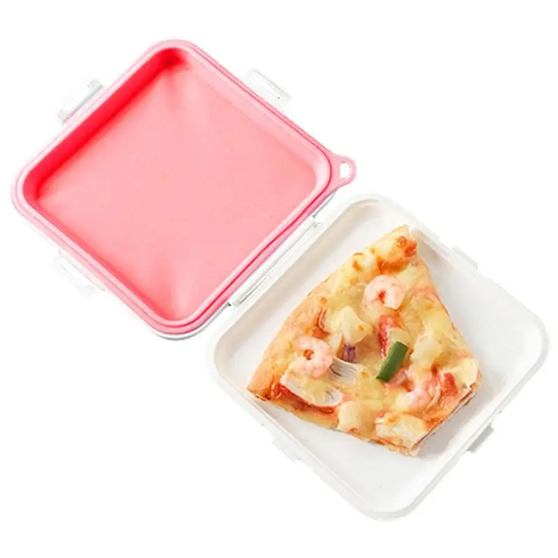 

Kids Sandwich Container Picnic Camping Rectangle Outdoor Box 3 Sizes Silicone Collapsible Lunch Box Bento Box Office Worker