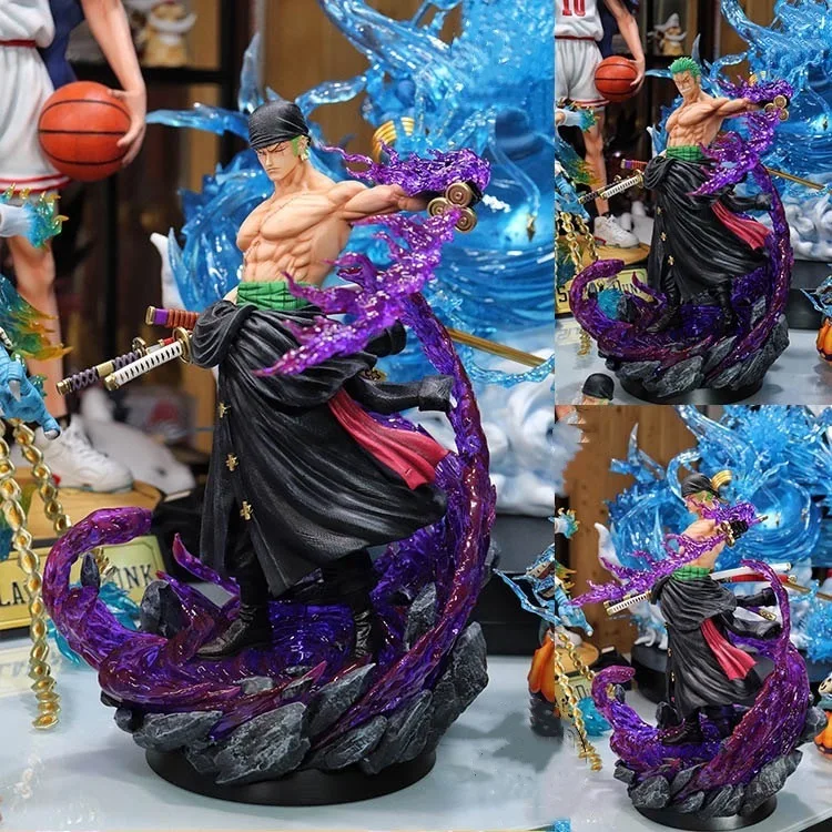 

Аниме фигурки ророноа Зоро, 30 см, цельная фигурка, двойная голова, украшение, Коллекционная модель, игрушки, подарки