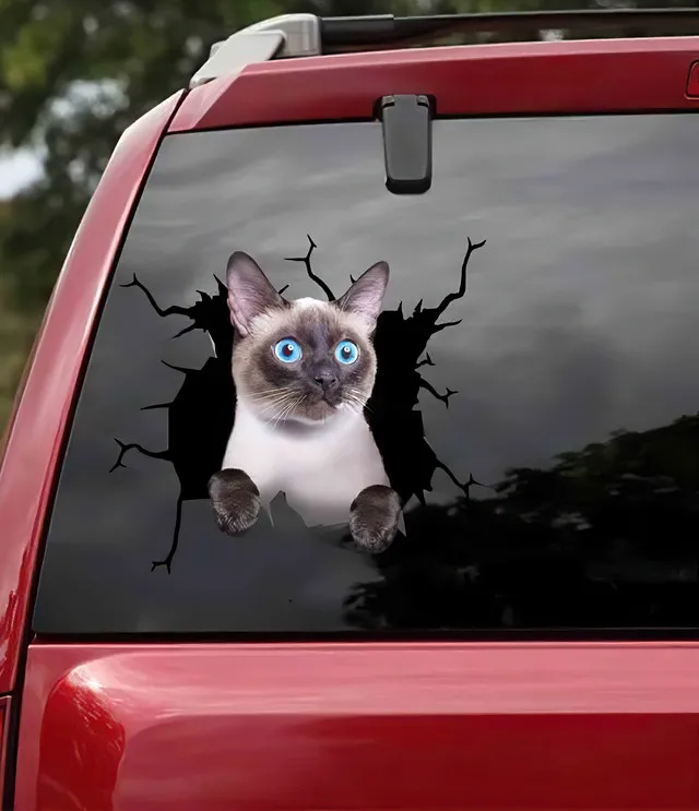 

Siamese Cat Car Sticker Bonding 17CM