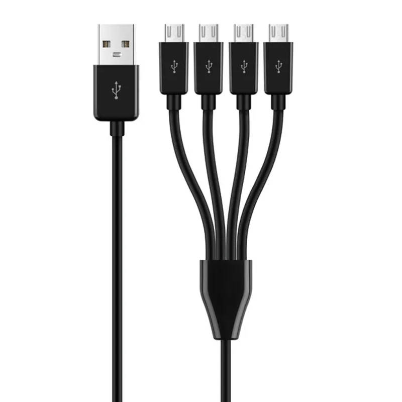 

Multi 4 in 1 USB to Micro USB Charger Cable 2A Fast Charging Cable Multiple Ports Charger Cord Connector for Cellphones