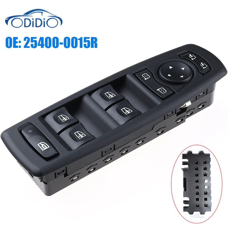 

ODIDIO 25400-0015R 13 Pins 254000015R Electric Power Window Master Switch For Renault Laguna Megane III 2008-2016