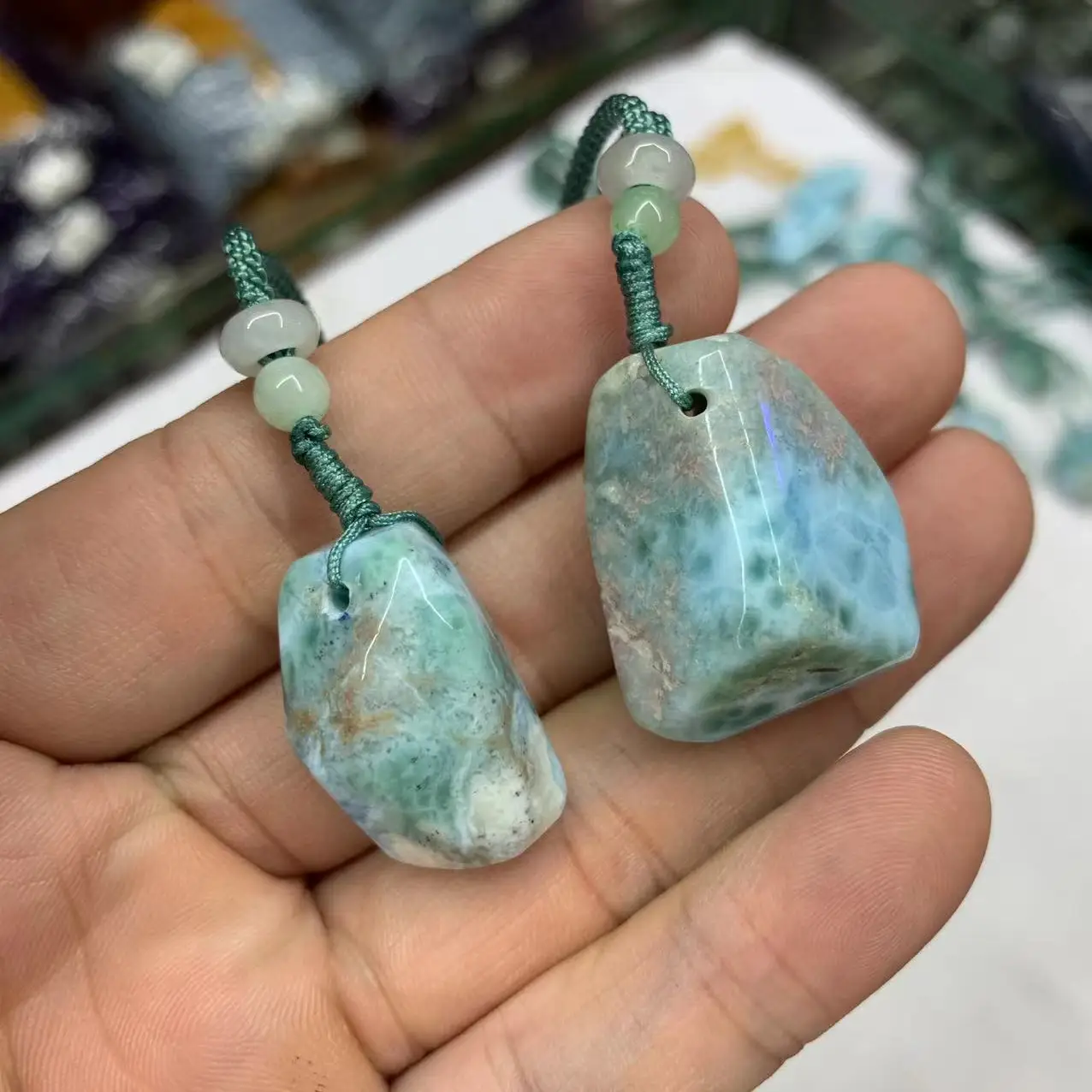 

Подвеска из натурального камня пектолита в виде лиственницы/медного камня, драгоценный камень для женщин и мужчин, подарок!