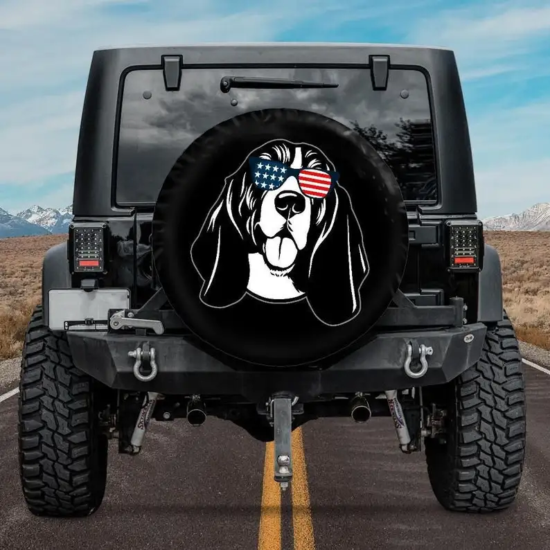 

Spare Tire Cover, Basset Hound Jeep Tire Cover, Car accessories Basset Hound owner, Pet Dog Spare Tire Cover, Camera hole, Ameri