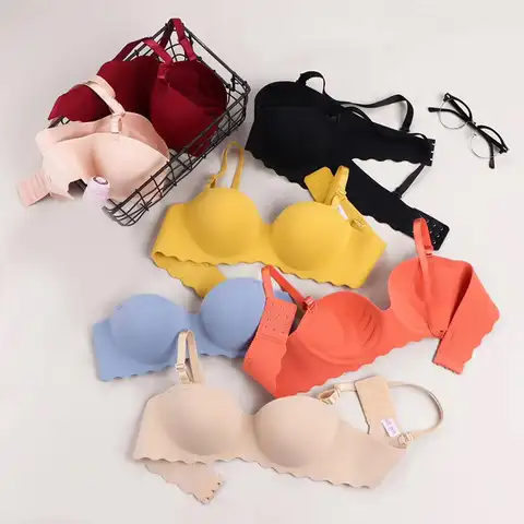 New Seamless Women Bra No Steel Ring Bras Girls Tube Tops Breathable Underwear Padded Bras Soft Adjustable Lingerie Students Bra