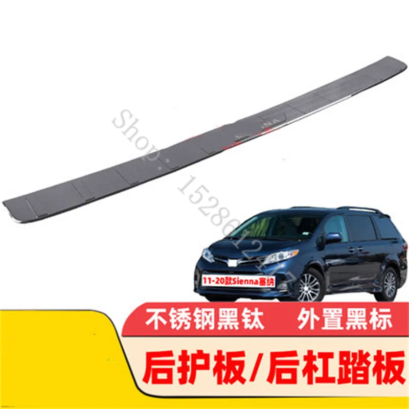 

For Toyota Sienna 2011-2020 Car Accessories Car Stickers stainless Rear Door Bumper Protector sill plate Trunk Tread Plate Trim