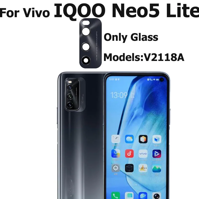 

Черное стекло с клеем для камеры Vivo Iqoo Neo5, стикер для камеры Iqoo Neo 5 Lite, крышка объектива камеры, запасные части