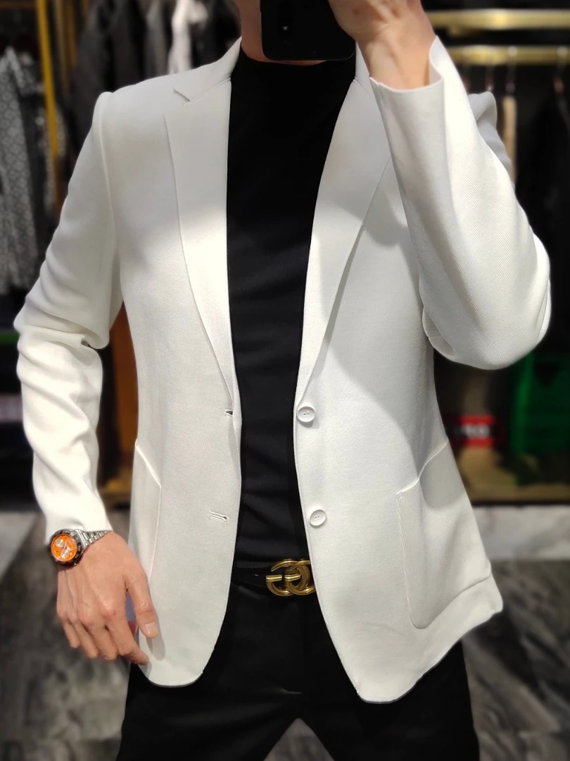 880 ранняя весна новый мужской трикотажный костюм High Sense в европейском стиле