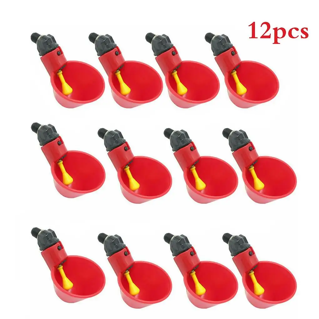 

Поилка для птиц, набор из 12 поильников для питья, удобная установка, поливочная кормушка