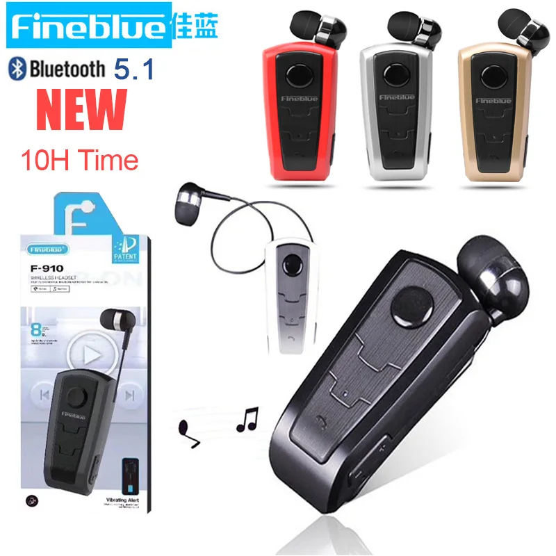 Новая Оригинальная Беспроводная Bluetooth-гарнитура Fineblue F910 V5.1 с вибрирующим