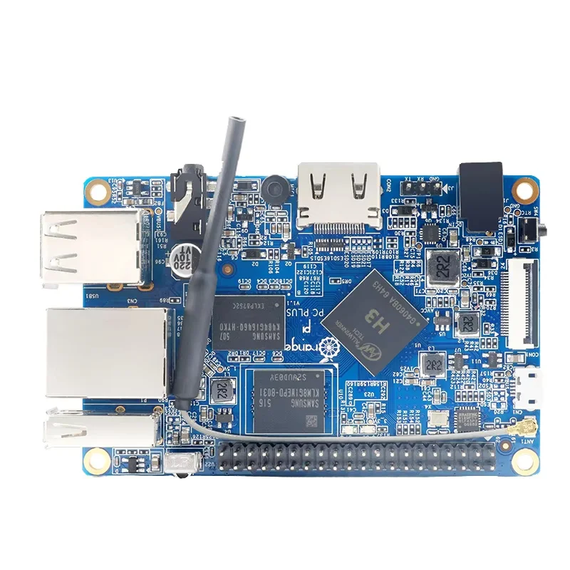 Фото Плата для разработки OrangePi PC Plus на базе чипа Quanzhi H3, однопроцессорный микрокомпьютер с открытым исходным кодом для программирования, Linux, Android, оригинальный бренд №2