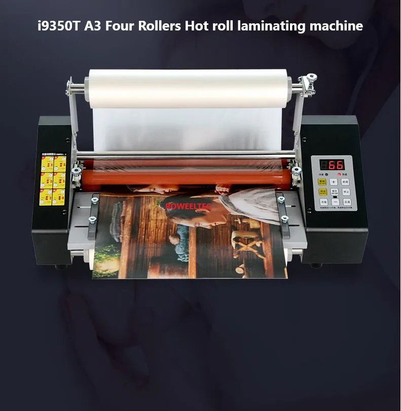 

A3 /33cm Hot roll laminating machine i9350T Four Rollers Laminator Multi-function Film laminator ATT