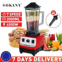 4500w 220v blender professional heavy duty commercial mixer juicer 7speed blades grinder ice smoothies coffee maker bpa free