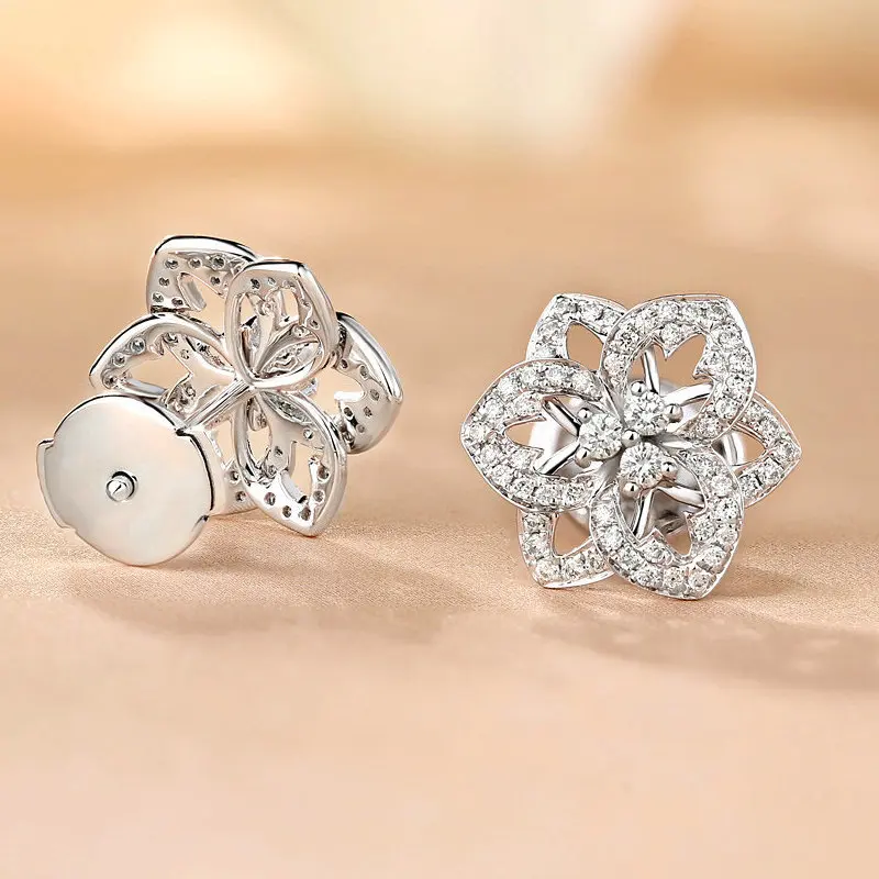 

Korean New Fashion Luxury Rose Earrings Female Small and Exquisite Temperament Bride's Wedding Earrings Design Jewelry
