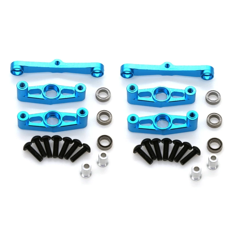 

2X Metal Steering Assembly With Bearing For Tamiya TT02 TT-02 1/10 RC Car Upgrade Parts