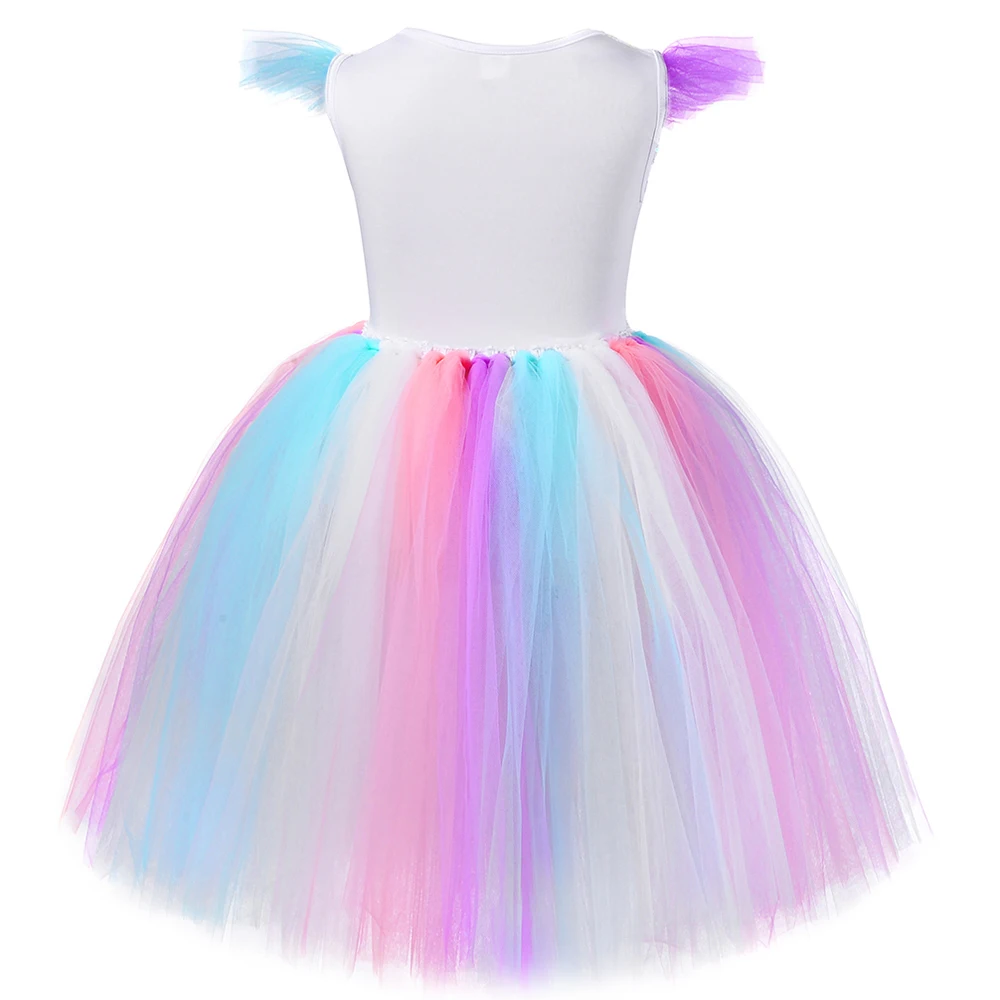 Unicorn Princess Dresses for Girls Birthday Halloween Costumes with Wings Children Long Tutu Dress Kids Toddler Baby Outfits |