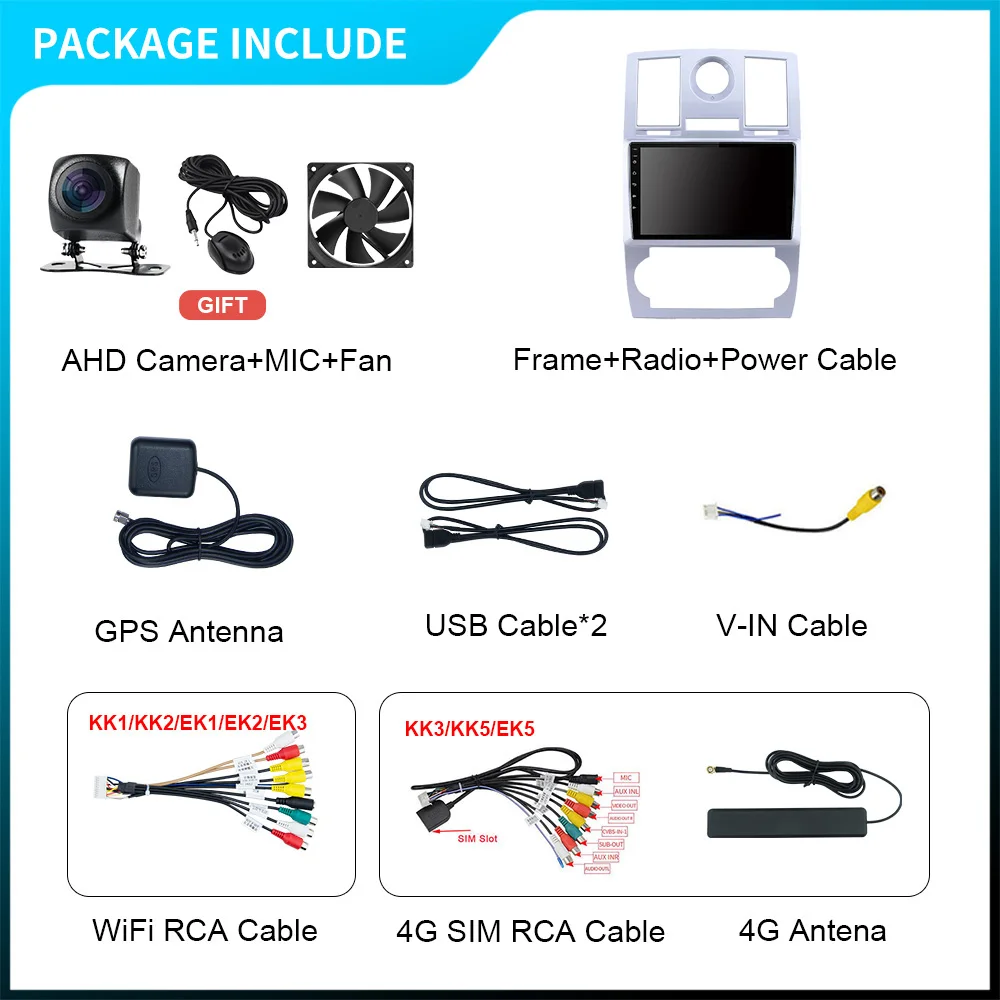 Автомагнитола EKIY EK5 2 Din для Chrysler 300C Aspen 2004-2008 мультимедийный видеоплеер CarPlay Android GPS