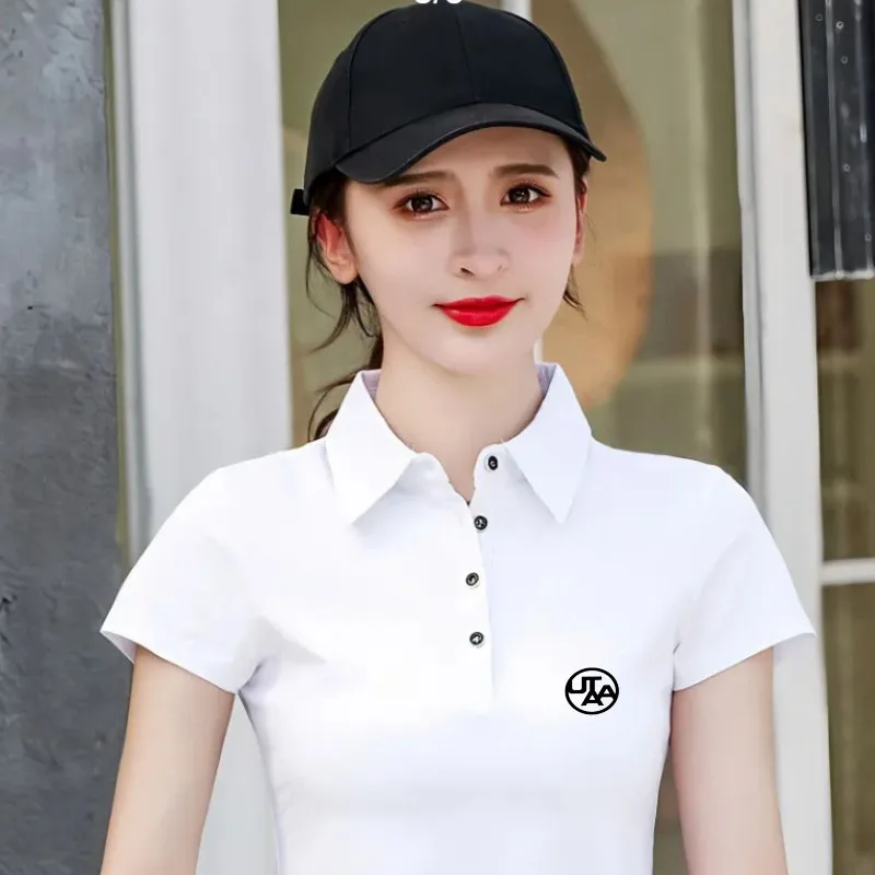 23 summer new breathable golf UTAA brand Polo shirt ladies casual short-sleeved summer ladies Polo shirt sports T-shirt.