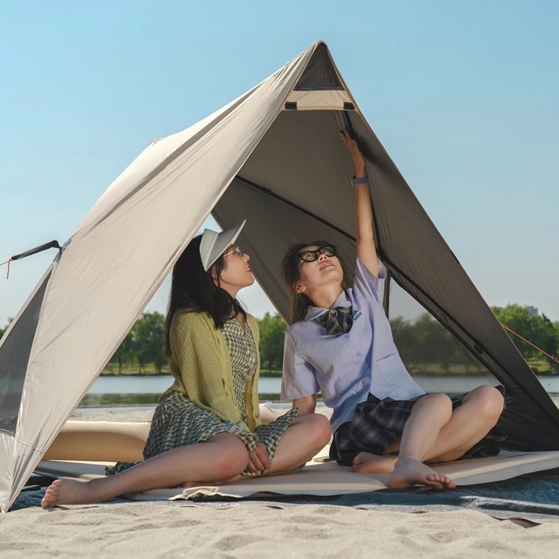 

Beach Tent Beach Sun Canopy Outdoor Sun Shelter Beach Park Durable Lightweight Ventilation With Carry Bag For Play By The Sea