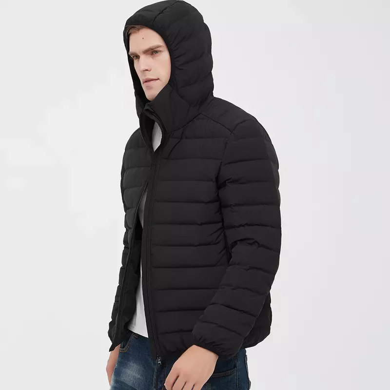2022New Winter Fashion Brand Ultra Light Duck Down Jacket Mens Korean Streetwear Feather Coats Stand Collar Warm Men Clothes