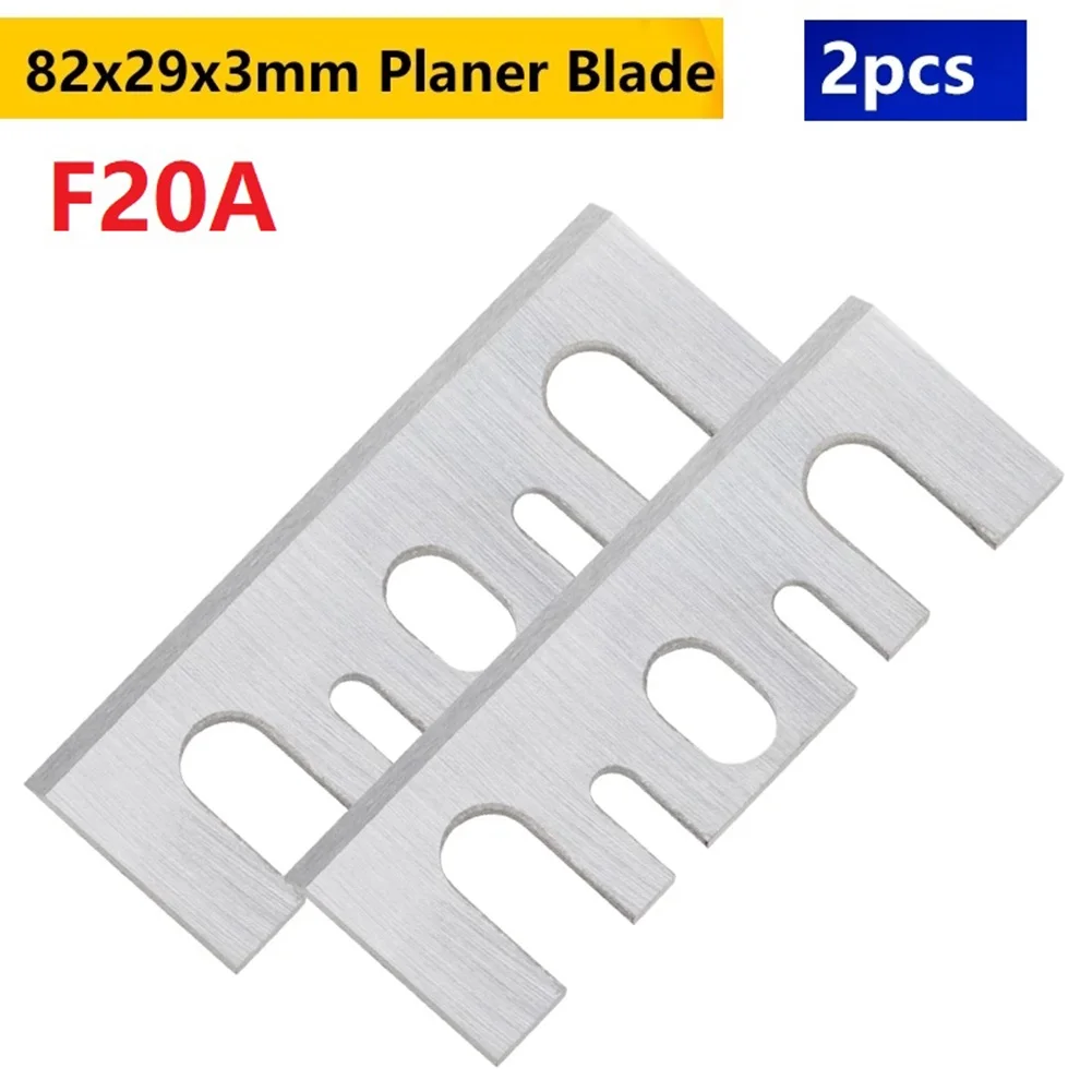 

2pcs 82*29*3mm Electric Planer Blade HSS For F20A Electric Planer Cutting Soft Hard Wood Ply-wood Board Power Tool Accessories