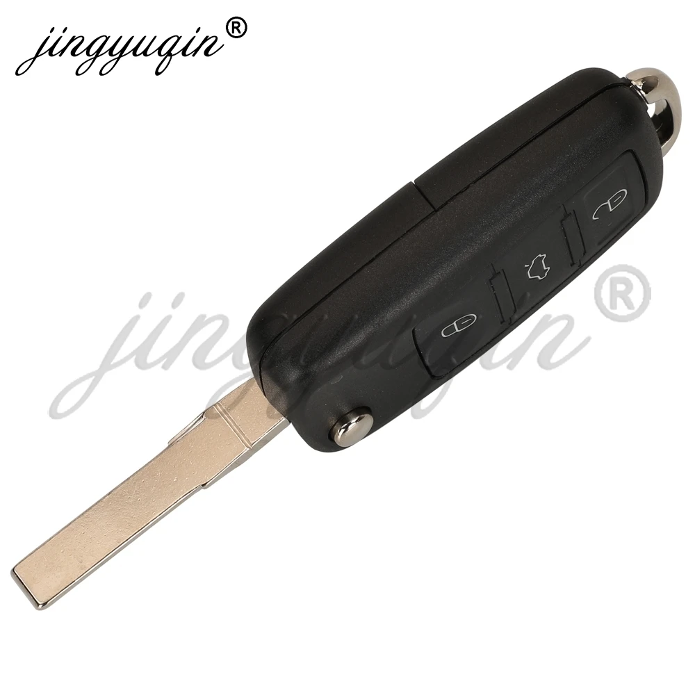 

Корпус Ключа Jingyuqin, 3/4 Кнопки Для VW VOLKSWAGEN Touareg Phaeton Skoda, Откидной Дизайн