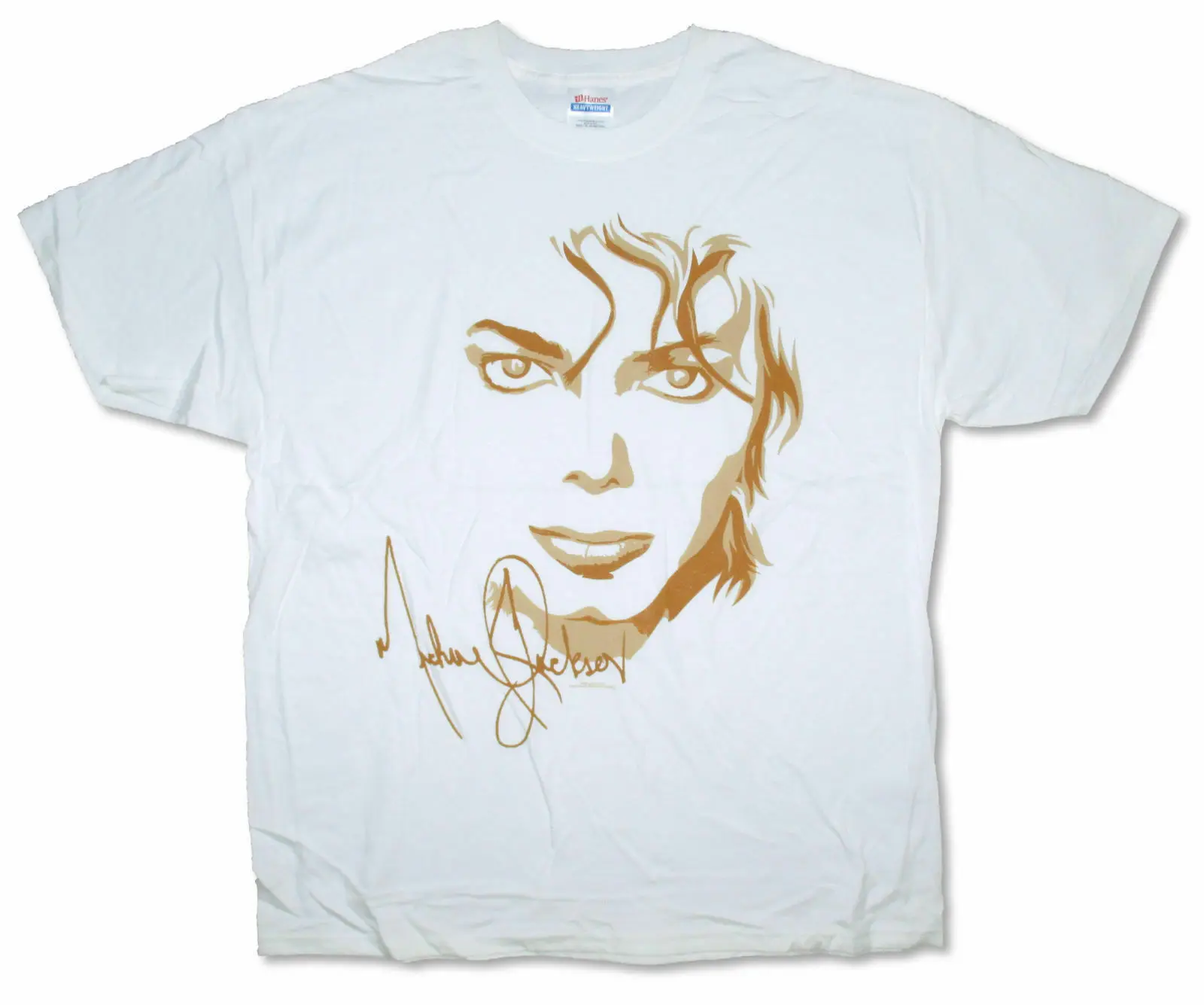 

Michael Jackson Sketch Jumbo Print Portrait White T-Shirt NEW