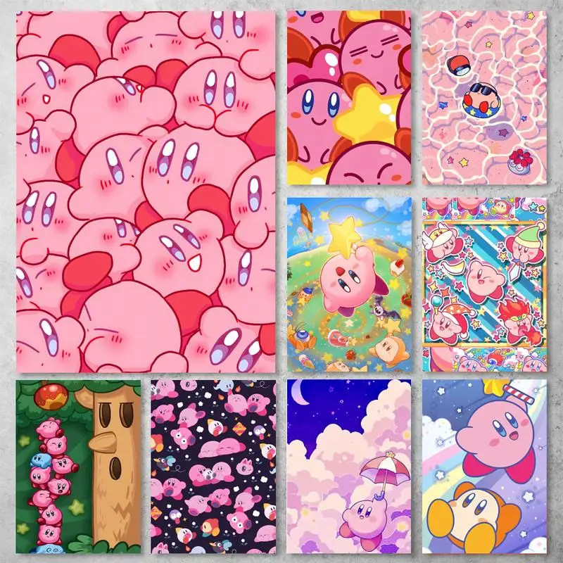 

Милые плакаты Game-K-Kirby, настенные картины для украшения гостиной и дома