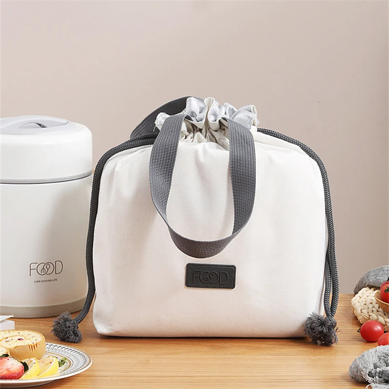 

Портативные женские термосумки на шнурке для ланча, водонепроницаемая сумка для пикника, изолированная сумка-холодильник для пищевых продуктов, сумка для офиса и студентов