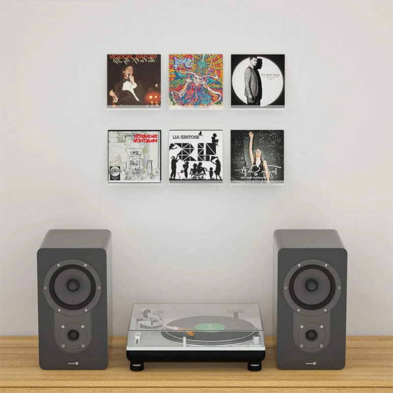 1Pcs Acrylic Shelves For Records Wall Mount Display Shelf Record Holder Clear Acrylic Record Storage Shelves For Vinyl Album