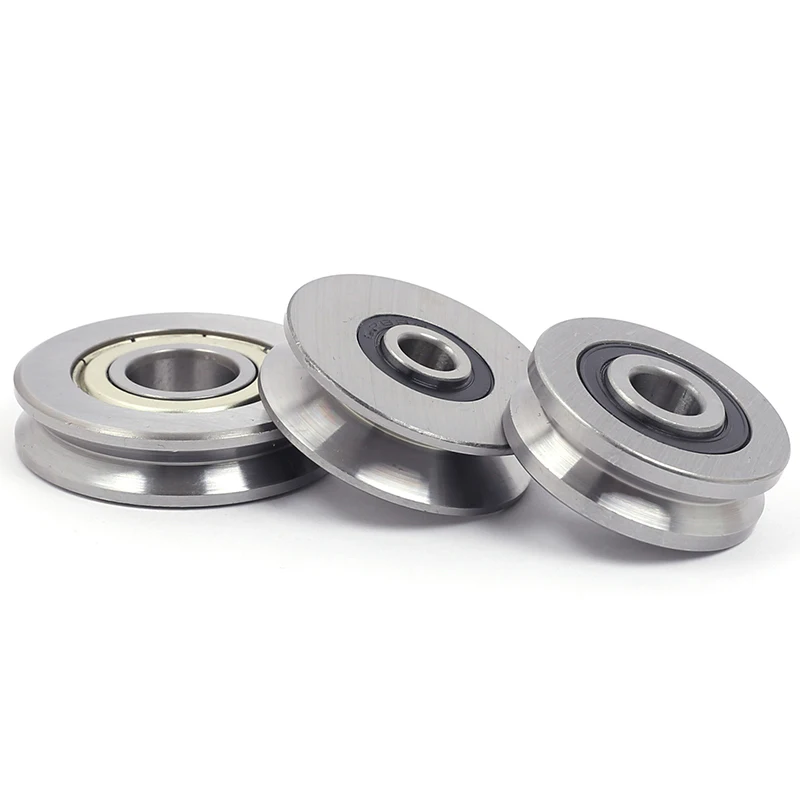 

5PCS V608zz externo anel sulcado straightener guia rolamentos de roda 8*22*23*26*7 mm polia V largura do sulco 1.5mm v608/22