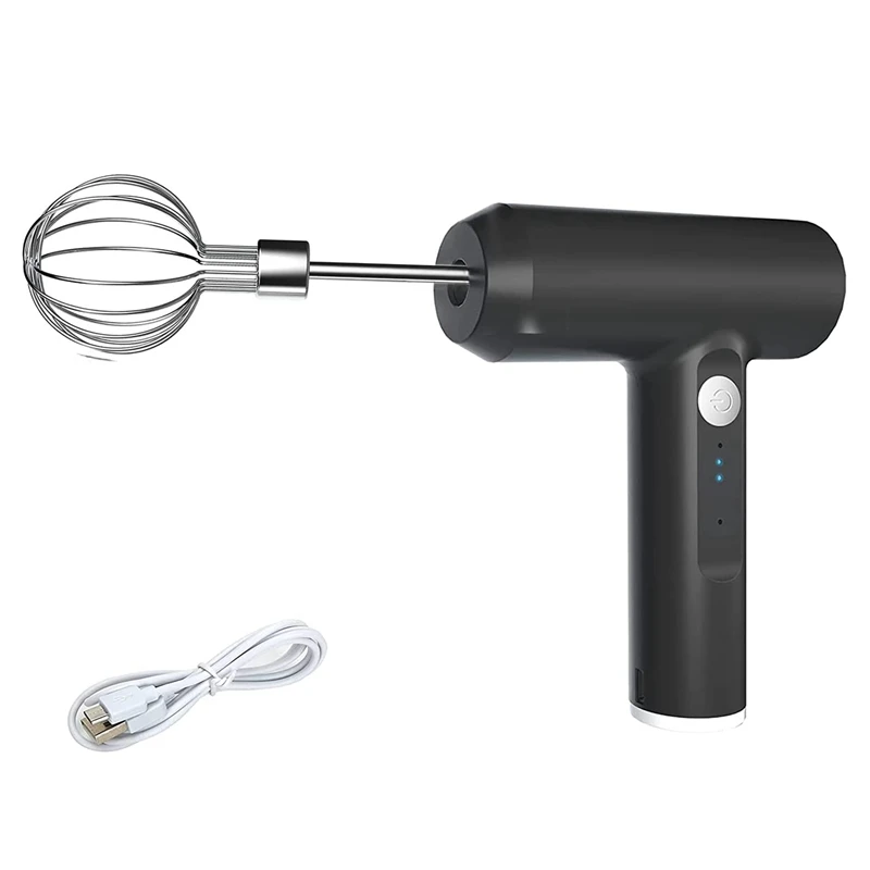 

Ручной миксер беспроводной электрический, ручной миксер, ручной миксер, USB Перезаряжаемый, 3 скорости, многофункциональные концы, для выпечк...