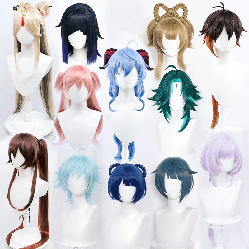 

Парик для косплея Genshin Impact Baizhu Qiqi Xiao Ganyu Ningguang Hutao Yaoyao