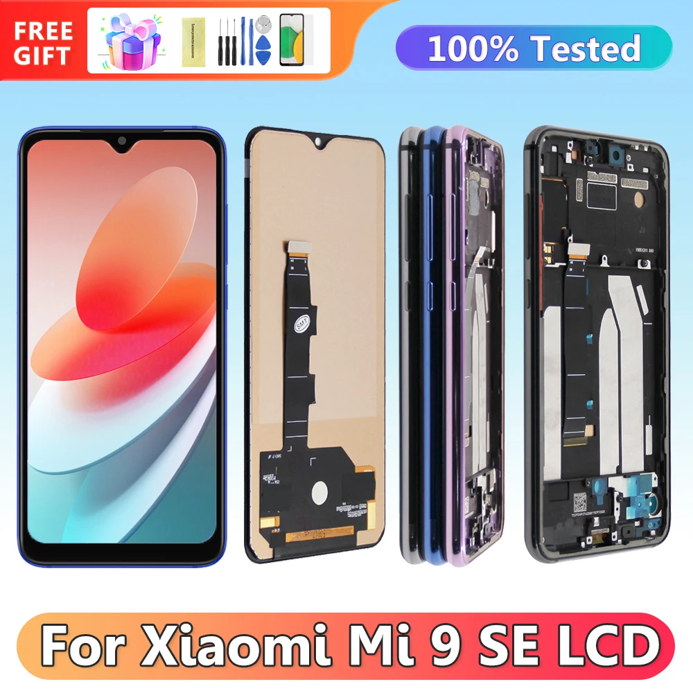 Сменный экран tft Mi 9 SE, ЖК-дисплей с сенсорным экраном и дигитайзером в сборе с рамкой для Xiaomi Mi 9 SE Mi 9 SE M1903F2G