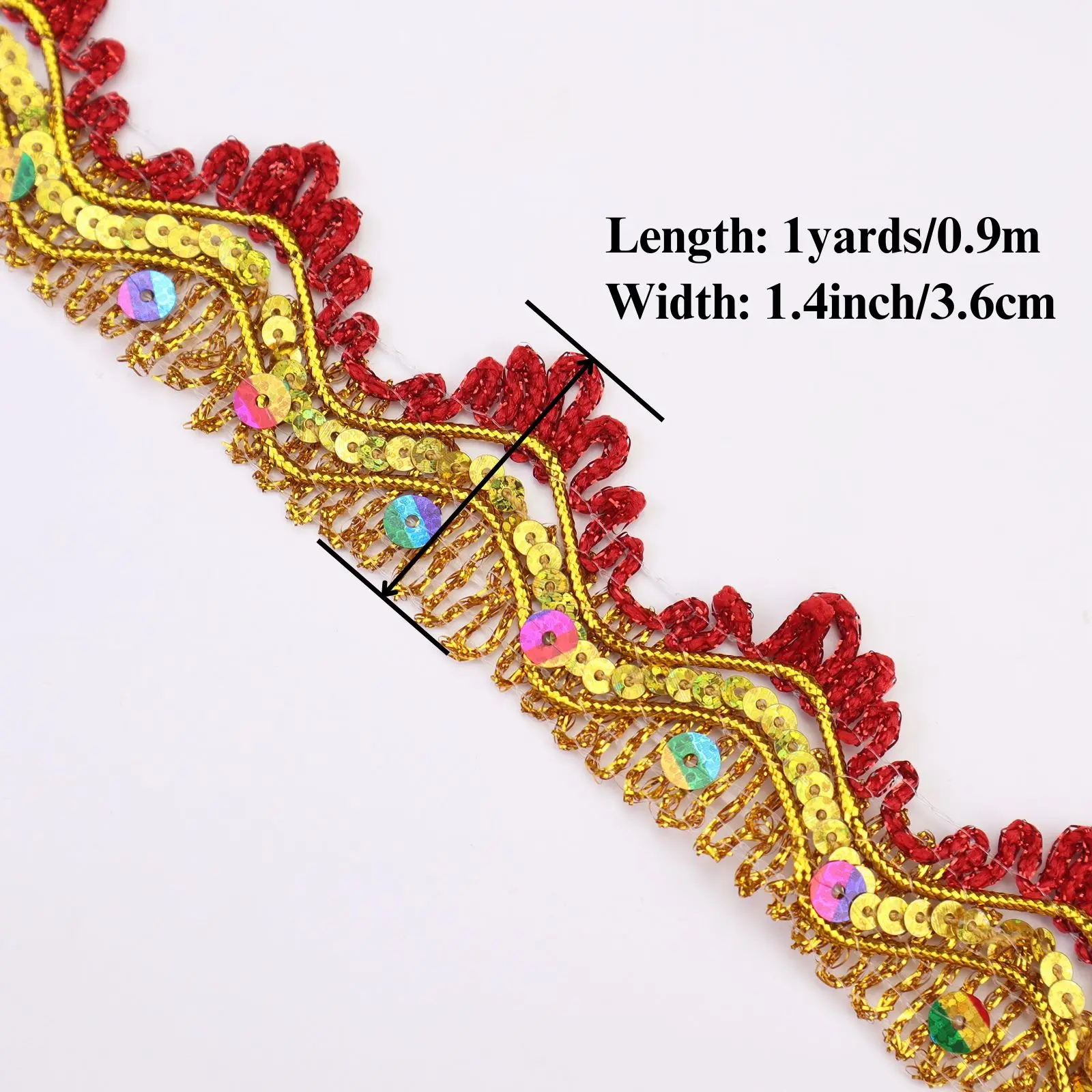 1 ярд оплетка с отделкой Золотая кружевная отделка для рукоделия шитья украшения