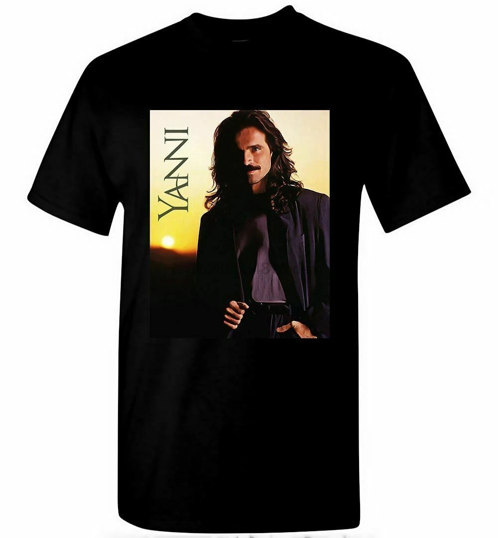 Футболка Yanni новинка Мужская футболка с греческим пианистом музыкой концертом