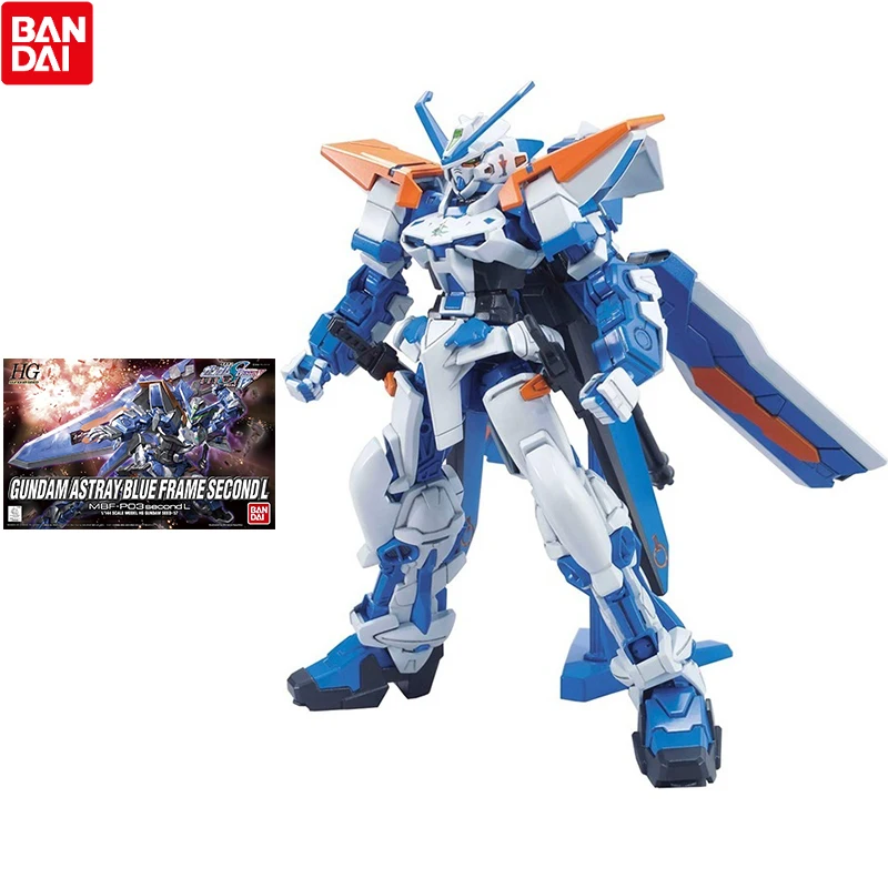 

Bandai Gundam Model Kit Anime Figure HG SEED 1/144 Astray Blue Frame Secondl Genuine Gunpla Action Toy Figure Toys for Children